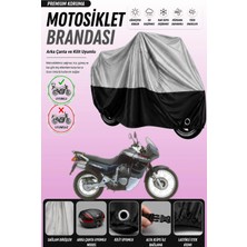 Cemku Double Gri Üst - Siyah Alt, Arka Çanta Uyumlu Honda Xl 600 Transalp Motosiklet Brandası