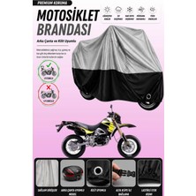 Cemku Double Gri Üst - Siyah Alt, Arka Çanta Uyumlu Kanuni Cross 150 Motosiklet Brandası