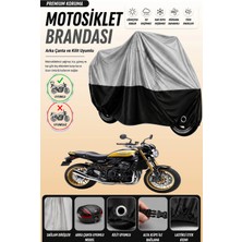 Cemku Double Gri Üst - Siyah Alt, Arka Çanta Uyumlu Kawasaki Z 900 Rs Motosiklet Brandası