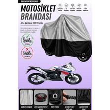 Cemku Double Gri Üst - Siyah Alt, Arka Çanta Uyumlu Honda Cbr 125 R Motosiklet Brandası