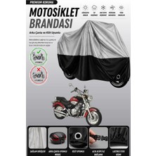 Cemku Double Gri Üst - Siyah Alt, Arka Çanta Uyumlu Kanuni Tiger 250 Motosiklet Brandası