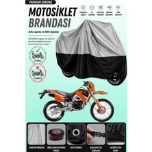 Cemku Double Gri Üst - Siyah Alt, Arka Çanta Uyumlu Kanuni Rx 125 Motosiklet Brandası