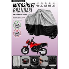 Cemku Double Gri Üst - Siyah Alt, Arka Çanta Uyumlu Ktm 640 Duke Iı Motosiklet Brandası