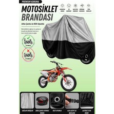 Cemku Double Gri Üst - Siyah Alt, Arka Çanta Uyumlu Ktm 250 Sxf Motosiklet Brandası