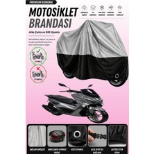 Cemku Double Gri Üst - Siyah Alt, Arka Çanta Uyumlu Revolt Rsx5 Motosiklet Brandası