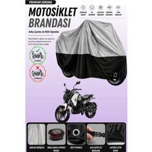 Cemku Double Gri Üst - Siyah Alt, Arka Çanta Uyumlu Sym Nh x 125 Nfc Motosiklet Brandası