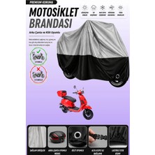 Cemku Double Gri Üst - Siyah Alt, Arka Çanta Uyumlu Rks Azure 50 Motosiklet Brandası