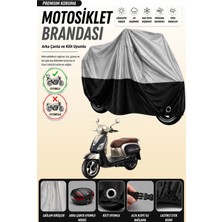 Cemku Double Gri Üst - Siyah Alt, Arka Çanta Uyumlu Sym Fiddle Iıı 125 Motosiklet Brandası
