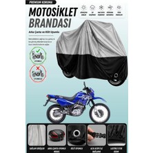 Cemku Double Gri Üst - Siyah Alt, Arka Çanta Uyumlu Yamaha Xt 600 E Motosiklet Brandası