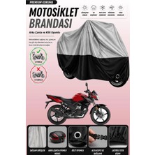 Cemku Double Gri Üst - Siyah Alt, Arka Çanta Uyumlu Yamaha Ys 125 Motosiklet Brandası