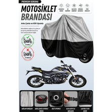 Cemku Double Gri Üst - Siyah Alt, Arka Çanta Uyumlu Voge 525 R Motosiklet Brandası