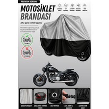 Cemku Double Gri Üst - Siyah Alt, Arka Çanta Uyumlu Yuki Benda Rock 250 Motosiklet Brandası