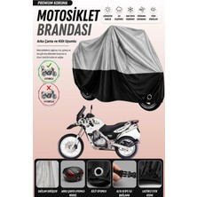 Cemku Double Gri Üst - Siyah Alt, Arka Çanta Uyumlu Bmw F 650 Gs Daka.r Motosiklet Brandası