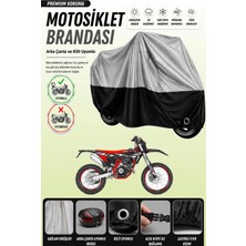 Cemku Double Gri Üst - Siyah Alt, Arka Çanta Uyumlu Beta Rr 4t 125 Enduro Motosiklet Brandası