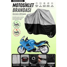 Cemku Double Gri Üst - Siyah Alt, Arka Çanta Uyumlu Bmw K 1200 Rs Motosiklet Brandası