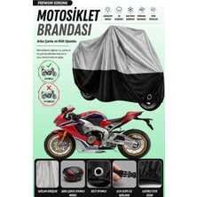 Cemku Double Gri Üst - Siyah Alt, Arka Çanta Uyumlu Honda Cbr 1000 Rr Sp Motosiklet Brandası