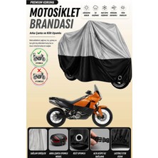 Cemku Double Gri Üst - Siyah Alt, Arka Çanta Uyumlu Ktm 990 Adventure Motosiklet Brandası