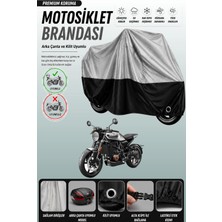 Cemku Double Gri Üst - Siyah Alt, Arka Çanta Uyumlu Husqvarna Vitpilen 401 Motosiklet Brandası