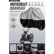 Cemku Double Gri Üst - Siyah Alt, Arka Çanta Uyumlu Keeway Arn 150 Motosiklet Brandası