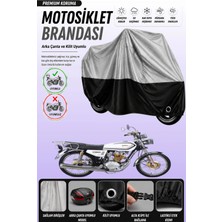 Cemku Double Gri Üst - Siyah Alt, Arka Çanta Uyumlu Kuba Çita 125R Max Gold Motosiklet Brandası
