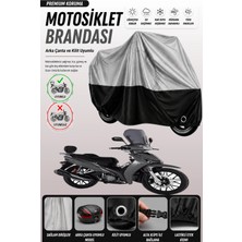 Cemku Double Gri Üst - Siyah Alt, Arka Çanta Uyumlu Kuba Cristal 50 Motosiklet Brandası