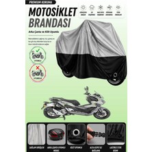 Cemku Double Gri Üst - Siyah Alt, Arka Çanta Uyumlu Mondial 250 Ressivo Motosiklet Brandası