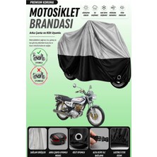 Cemku Double Gri Üst - Siyah Alt, Arka Çanta Uyumlu Kuba Çita 180R Gold Motosiklet Brandası