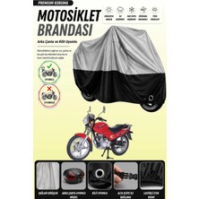 Cemku Double Gri Üst - Siyah Alt, Arka Çanta Uyumlu Kymco Ck 125 Pulsar Motosiklet Brandası
