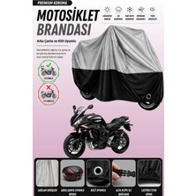Cemku Double Gri Üst - Siyah Alt, Arka Çanta Uyumlu Yamaha Fz6 Fazer Abs Motosiklet Brandası