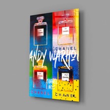 İnsigneart Insigne Art Design Andy Warhol ve Chanel Cam Tablo || Tasarımcı Koleksiyonu