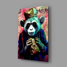 İnsigneart Insigne Art Design Maymun Işçi Cam Tablo || Tasarımcı Koleksiyonu