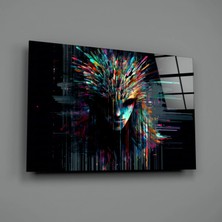 İnsigneart Insigne Art Design Renkli Çubukların Yüzü Cam Tablo || Tasarımcı Koleksiyonu