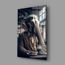 İnsigneart Emekli Fil Cam Tablo || Tasarımcı Koleksiyonu