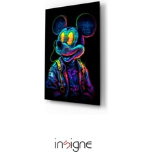 İnsigneart Neon Fare Cam Tablo || Tasarımcı Koleksiyonu