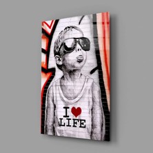 İnsigneart Insigne Art Design Hayatı Seviyorum Cam Tablo || Tasarımcı Koleksiyonu