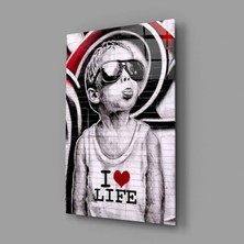 İnsigneart Insigne Art Design Hayatı Seviyorum Cam Tablo || Tasarımcı Koleksiyonu
