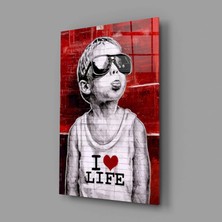 İnsigneart Insigne Art Design Hayatı Seviyorum Cam Tablo || Tasarımcı Koleksiyonu