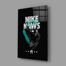 İnsigneart Siyah Kaws Cam Tablo || Tasarımcı Koleksiyonu