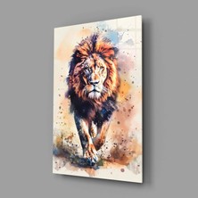İnsigneart Aslan Cam Tablo || Tasarımcı Koleksiyonu