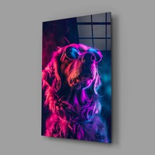 İnsigneart Insigne Art Design Gözlüklü Köpek Cam Tablo || Tasarımcı Koleksiyonu