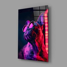 İnsigneart Insigne Art Design Gözlüklü Köpek Cam Tablo || Tasarımcı Koleksiyonu