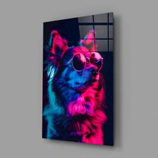 İnsigneart Gözlüklü Köpek Cam Tablo || Tasarımcı Koleksiyonu