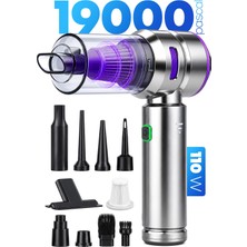 Telvesse Kablosuz Şarjlı Araç Içi Süpürge 110 W Güçlü Vakum & Üfleme Şişirme Cihazı El Süpürgesi HL121