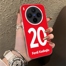 HONTINGA Vivo X300 ile Uyumlu Kılıfı Silikon Kenar Sert Arka Düşüme Önleyici Basitlik Anti Düşme Kamera Korumali Dünya Kupası 20 Numara Ferdi Kadıoğlu Desen Telefon Kılıfı K1-1223