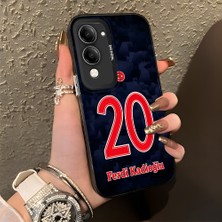HONTINGA Vivo Y04 ile Uyumlu Kılıfı Silikon Kenar Sert Arka Düşüme Önleyici Basitlik Anti Düşme Kamera Korumali Dünya Kupası 20 Numara Ferdi Kadıoğlu Desen Telefon Kılıfı K1-1223