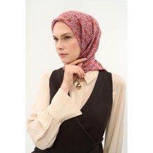 Silk Home Tencel Monare Eşarp Saray Baharı Desen Lila 90X90