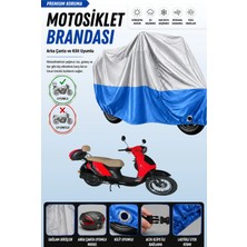 Cemku Double Gri Üst - Mavi Alt, Arka Çanta Uyumlu Motolux Efsane x Motosiklet Brandası