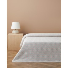 English Home Silva Baskılı Pamuklu Tek Kişilik Pike 150X220 cm Pembe