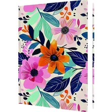 Deffter Spring 2025 Flowers 14X20 Sert Kapak Çizgili Defter 64954-9