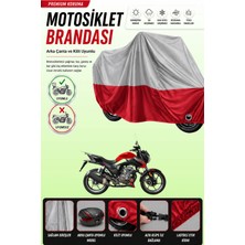Cemku Double Gri Üst - Kırmızı Alt, Arka Çanta Uyumlu Yuki TY125-Z Driver Motosiklet Brandası